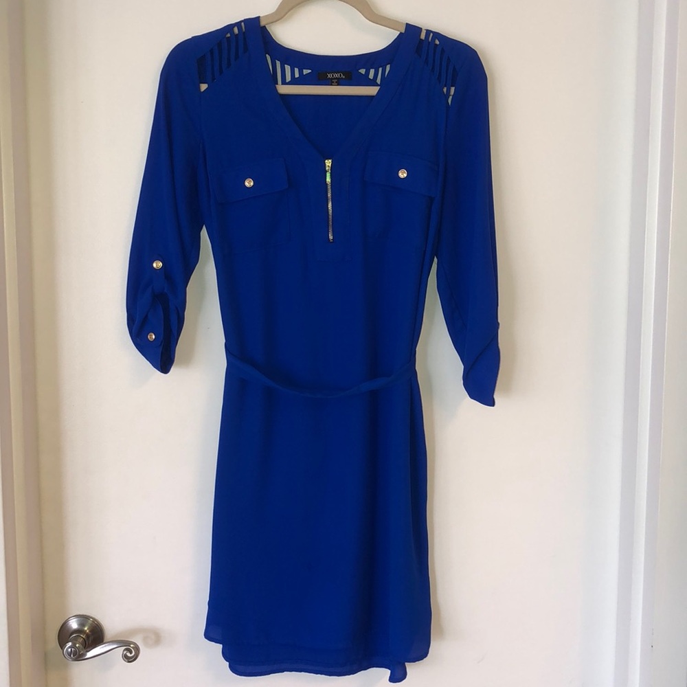 XOXO royal blue dress